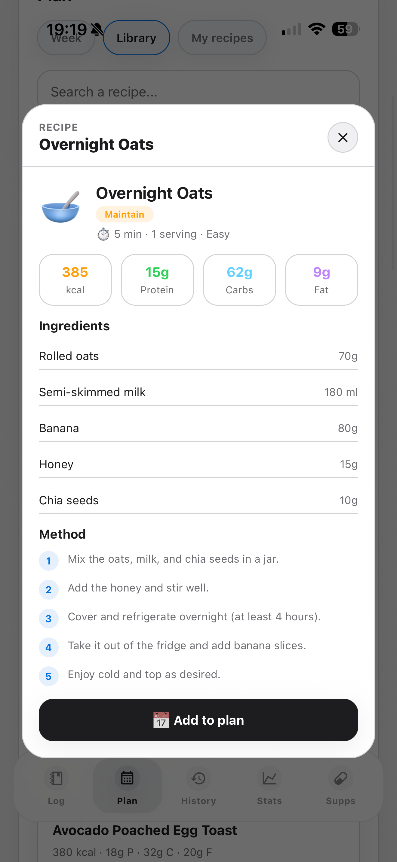 Preview of a recipe in Elyra.