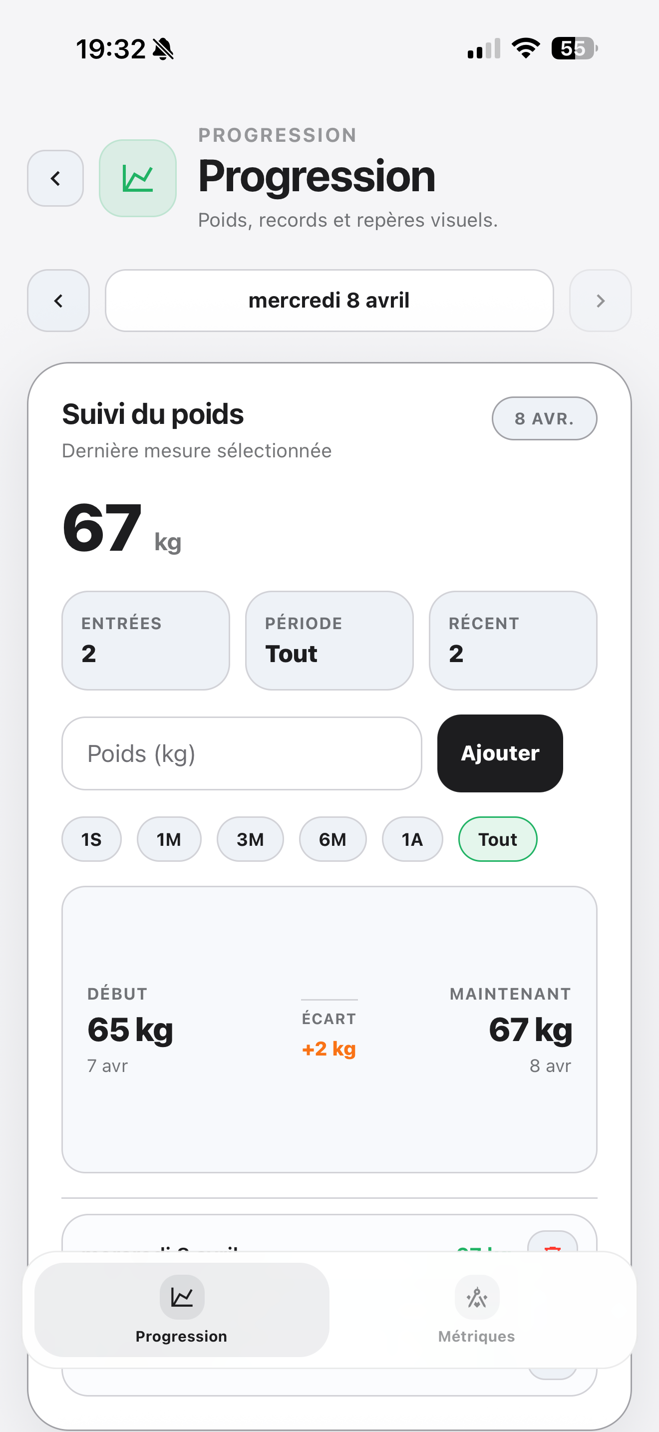 Aperçu détaillé de la progression dans Elyra.